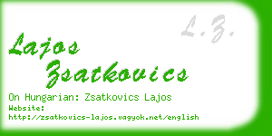 lajos zsatkovics business card